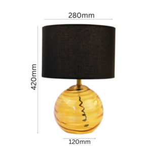 Refined architectural glass lamp with a warm translucent finish