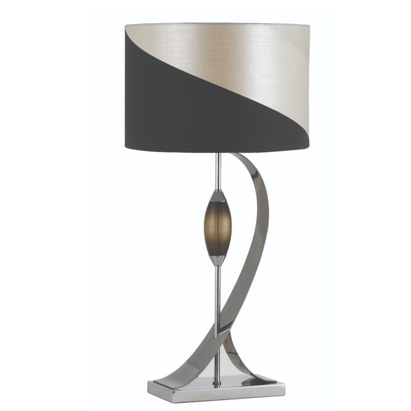 Kendall Deluxe Table Lamp with chrome and smoke acrylic base