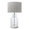 Refined architectural glass lamp with an embossed diamond texture
