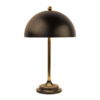 Refined architectural metal lamp with a black and gold finish