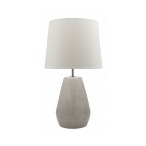 LLT Popsicle Cement White Table Lamp with cement finish base