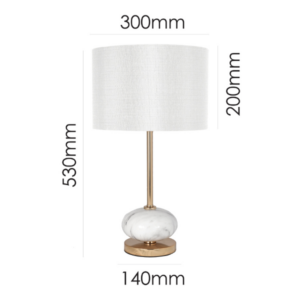 LLT Sicily bedside lamp with linen shade