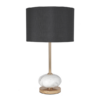 LLT Sicily Black Table Lamp with marble base and gold stem