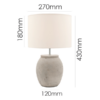 Modern minimalist concrete table lamp for living rooms