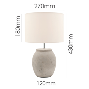 Modern minimalist concrete table lamp for living rooms