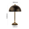Modern minimalist black metal table lamp with gold foundation