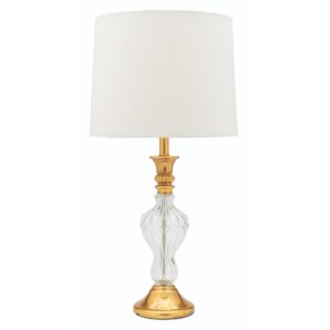 LLT Cate Table Lamp with gold leaf resin body and crystal base