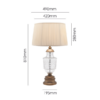 Elegant crystal and brass lamp for traditional interiors