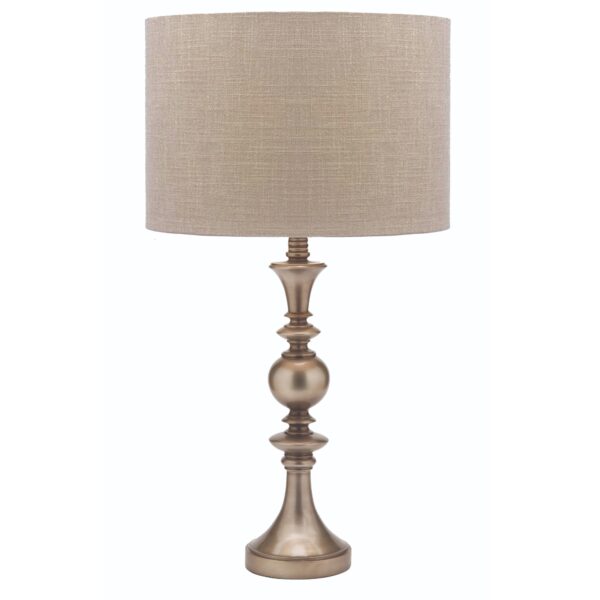 Neutral table lamp for bedroom or living room