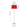 red floor lamp living room