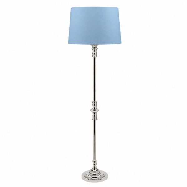 floor lamp with blue shade