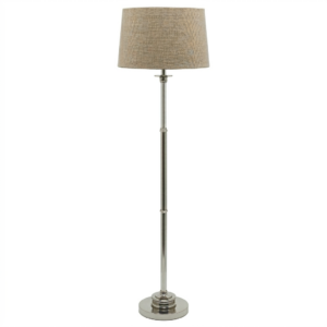LLF Cheston Sand elegant floor lamp styled in classic contemporary living room interior setting