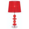 LLT Allsorts Red Table Lamp with chrome base and red glass body