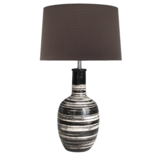Modern black and white ceramic table lamp for living room