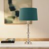 LLT Brooke Marine Blue Table Lamp with silver plated chrome base
