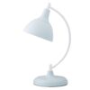LLT Mae Rain Table Lamp with pastel blue shade and white base