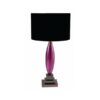 LLT Sophia Black Table Lamp with magenta glass base and black shade