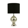 Elegant silver mercury glass table lamp for living room