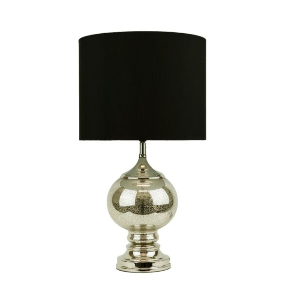 Elegant silver mercury glass table lamp for living room
