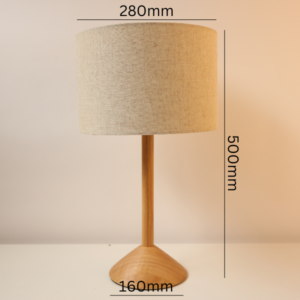 Modern minimalist timber base table lamp for home decor