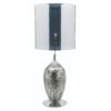 Refined architectural metal lamp with a reflective metallic shade
