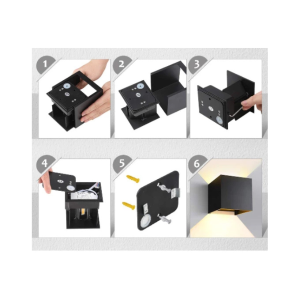COBY SQUARE COB 6W Matt White Surface mounted Wall light – LLD-COBY-WHT-SQ-WW