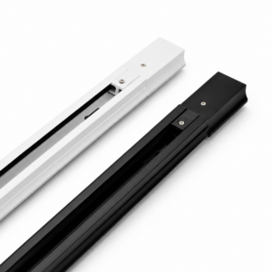 4-wire 3-circuit surface mounted track rail 240V, available in white or black, 1000mm or 2000mm length
