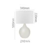 Modern white touch-sensitive table lamp for elegant interior styling