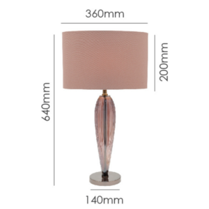 Modern black chrome and glass table lamp for elegant interiors