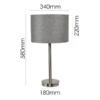 Modern minimalist nickel table lamp for elegant interior styling