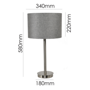 Modern minimalist nickel table lamp for elegant interior styling