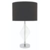 LLT Choo Black Table Lamp with chrome glass base