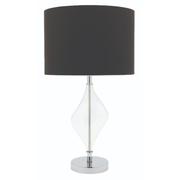 LLT Choo Black Table Lamp with chrome glass base