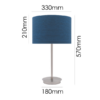 Modern minimalist nickel table lamp for colorful interior styling