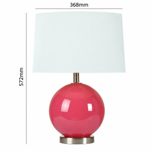 pink glass table lamp for bedroom