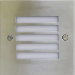 240V White LED Large square grill front wall fitting – LLD-ELED03L-WH