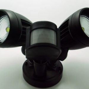 MATA Spot LED Double With Sensor Black 2 x 12W Exterior 3CCT LED Floodlight – LLD.MATA.BLK.3CCT