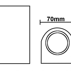WOJO Black Round Up & Down Wall Light with inbuilt 2 x 5W COB LED globe – LLD-WOJO-RD-BLK-WW