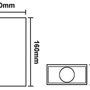 TAYLOR Black Rectangle Up & Down Wall Light with Clear glass diffuser – LLD-TAYLOR-BLK-WW