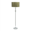LLF Pianto Green Floor Lamp with polished chrome base and bold textured green scrunch shade