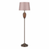 LLF Robyn Floor Lamp with black chromed copper vase base and soft taupe shade floor lamp