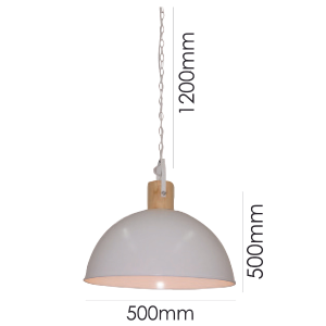 LLP Berlo White 500 Pendant Light