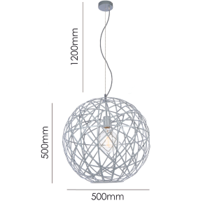 LLP Darcy Smoke 500 Pendant Light