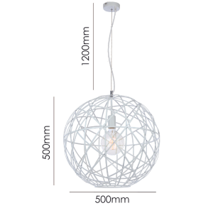 LLP Darcy White 500 Pendant Light