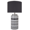LLT Totem Table Lamp with tribal patterned ceramic base
