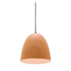 LLP Allen pendant light close up showing warm timber finish surface grain and smooth egg-shaped dome profile