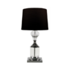 LLT Emerson Black Table Lamp with crystal and black chrome base