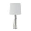 LLT Evie White Table Lamp with crystal and chrome base