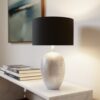 LLT Koal Table Lamp with brushed chrome polymarble indented base
