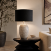 LLT Koal Table Lamp with brushed chrome polymarble indented base